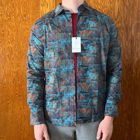 Robert Graham Other - Robert Graham Lewisville Button Up Shirt in Burgundy Size L